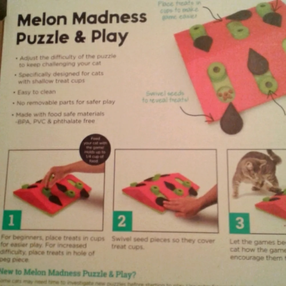 Cat Toy Melon Maddness Puzzle & Play Cats NO BOX MEOWY NICE FINAL SALE F…